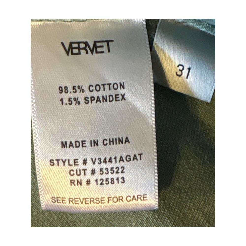 Vervet by Flying Monkey Green Cargo Jeans Sz 31 - Picture 9 of 9